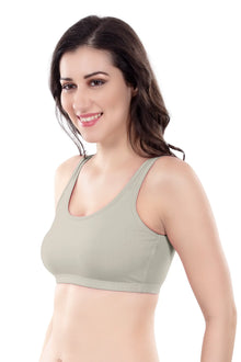 Evely Sports Bra | Women's Non-Padded Wirefree  Bra | Ideal for Gym | Yoga | Walking & Everyday Casual Wear | Super Soft & Maximum Support | Full Coverage Bra