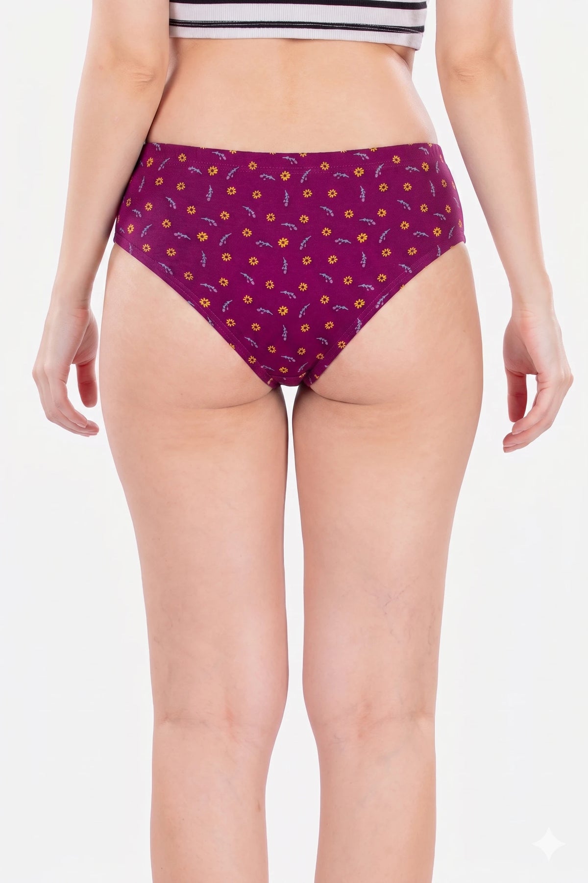 Marvi Inner Elastic Printed Panties | Pack of 1 Pc  & Combo Pack of 3 Pcs Assorted Prints | 100% Breathable Soft Cotton Anti-Chafing Daily Briefs for Girls & Women