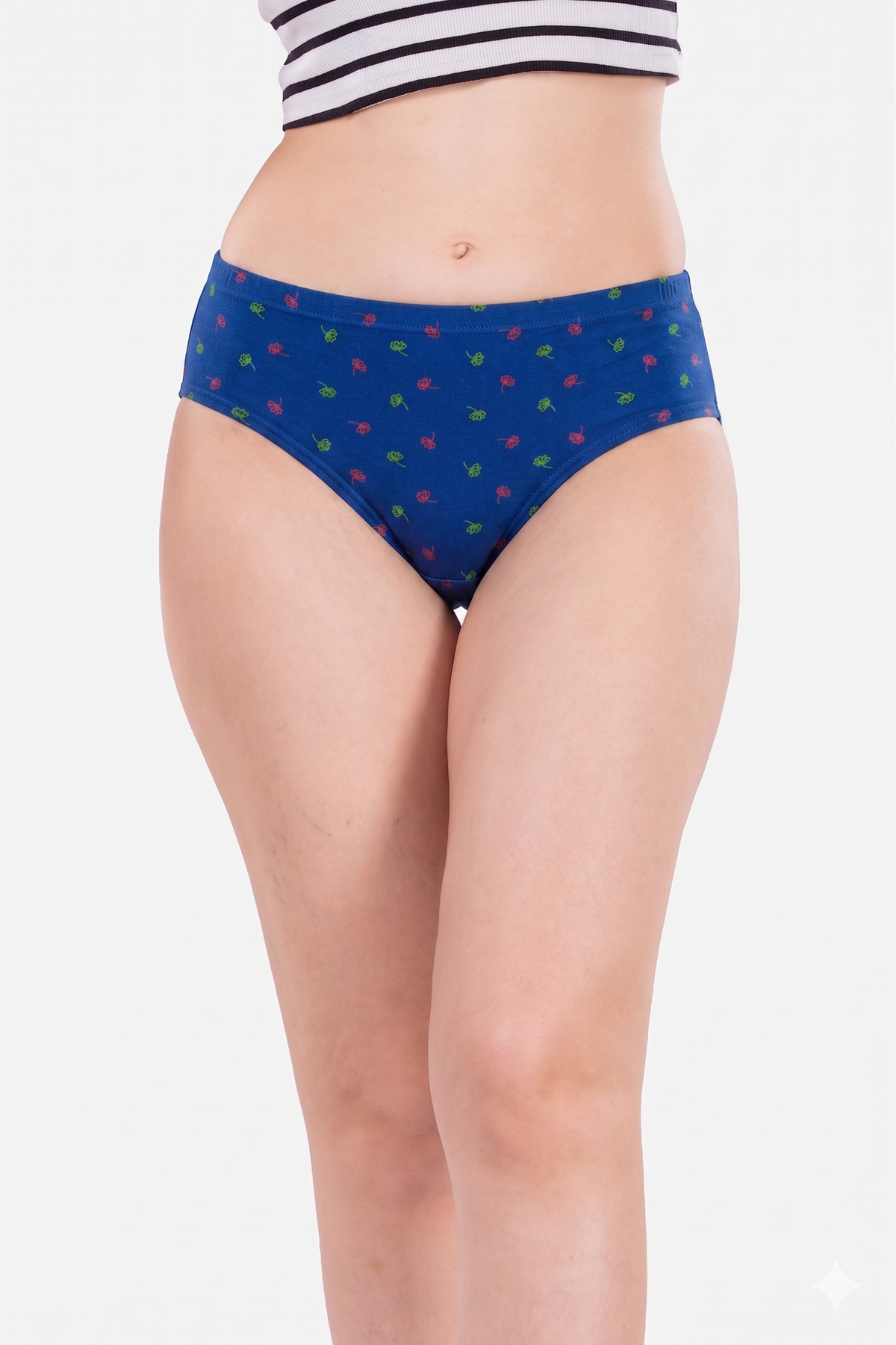 Marvi Inner Elastic Printed Panties | Pack of 1 Pc  & Combo Pack of 3 Pcs Assorted Prints | 100% Breathable Soft Cotton Anti-Chafing Daily Briefs for Girls & Women