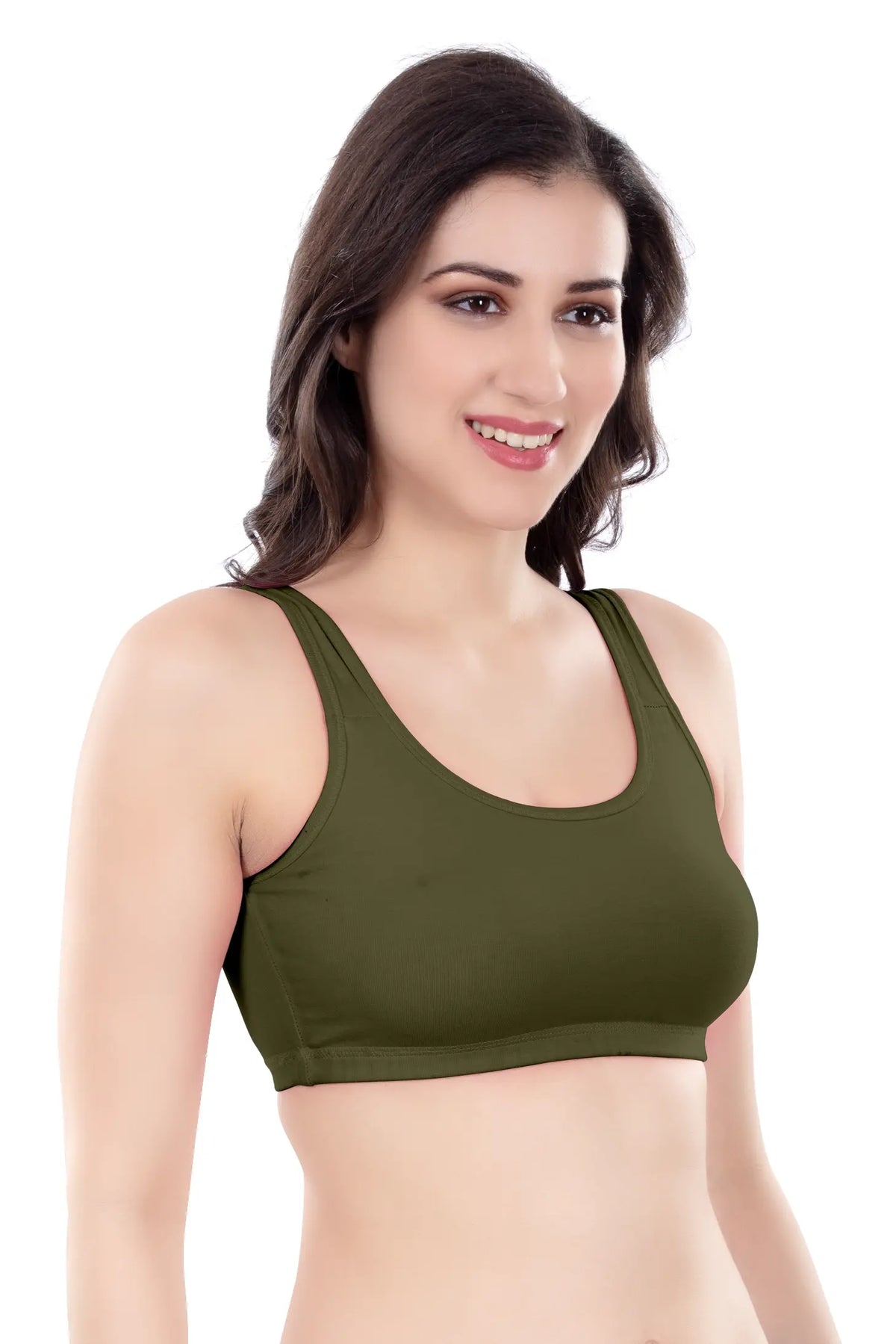 Evely Sports Bra | Women's Non-Padded Wirefree  Bra | Ideal for Gym | Yoga | Walking & Everyday Casual Wear | Super Soft & Maximum Support | Full Coverage Bra