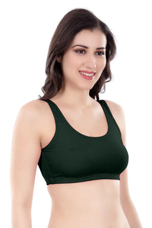 Evely Sports Bra | Women's Non-Padded Wirefree  Bra | Ideal for Gym | Yoga | Walking & Everyday Casual Wear | Super Soft & Maximum Support | Full Coverage Bra
