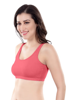 Evely Sports Bra | Women's Non-Padded Wirefree  Bra | Ideal for Gym | Yoga | Walking & Everyday Casual Wear | Super Soft & Maximum Support | Full Coverage Bra