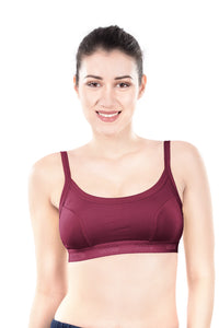 Hazel Dark Color Sports Bra