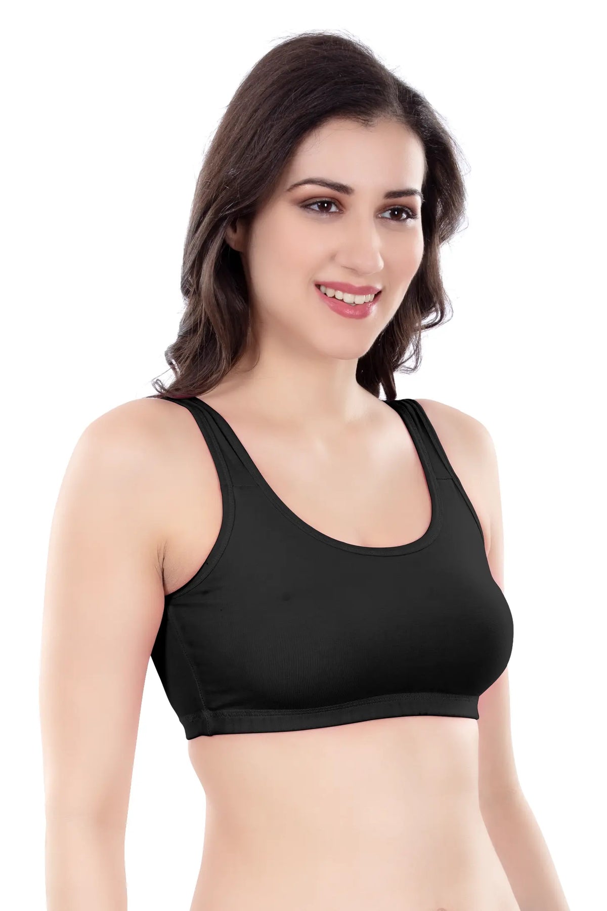 Evely Sports Bra | Women's Non-Padded Wirefree  Bra | Ideal for Gym | Yoga | Walking & Everyday Casual Wear | Super Soft & Maximum Support | Full Coverage Bra