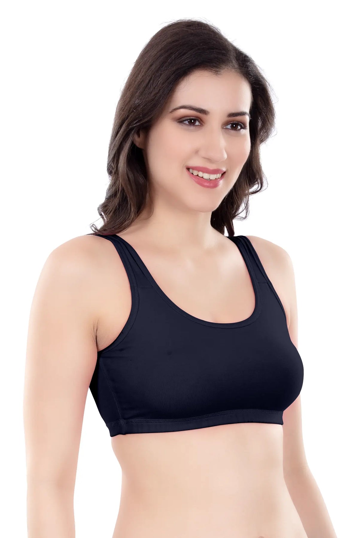 Evely Sports Bra | Women's Non-Padded Wirefree  Bra | Ideal for Gym | Yoga | Walking & Everyday Casual Wear | Super Soft & Maximum Support | Full Coverage Bra