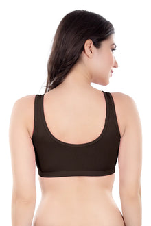 Evely Sports Bra | Women's Non-Padded Wirefree  Bra | Ideal for Gym | Yoga | Walking & Everyday Casual Wear | Super Soft & Maximum Support | Full Coverage Bra