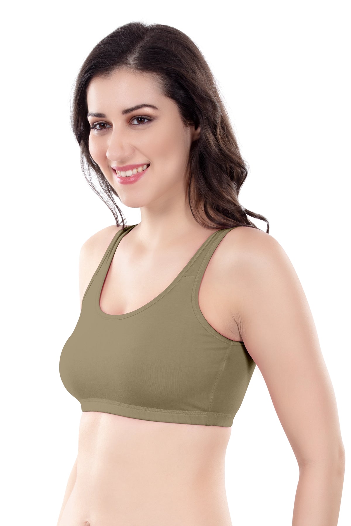 Evely Sports Bra | Women's Non-Padded Wirefree  Bra | Ideal for Gym | Yoga | Walking & Everyday Casual Wear | Super Soft & Maximum Support | Full Coverage Bra