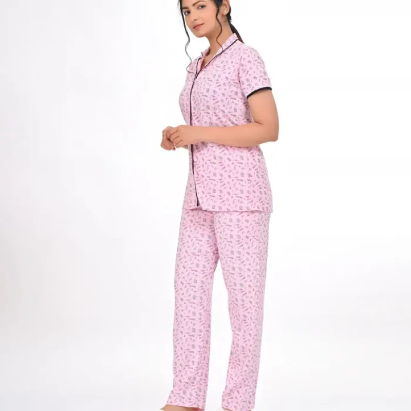 Rose Color Pyjama Set